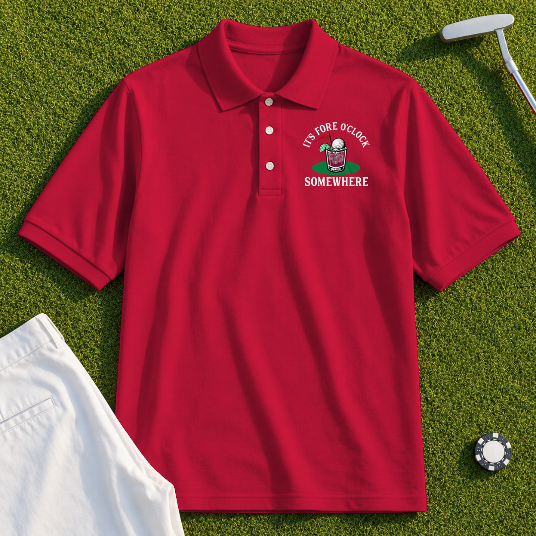 Fore O'Clock Somewhere Performance Polo
