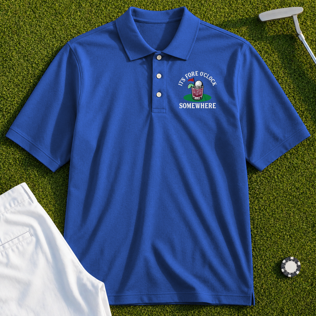 Fore O'Clock Somewhere Performance Polo