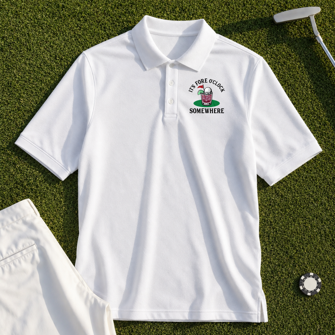 Fore O'Clock Somewhere Performance Polo