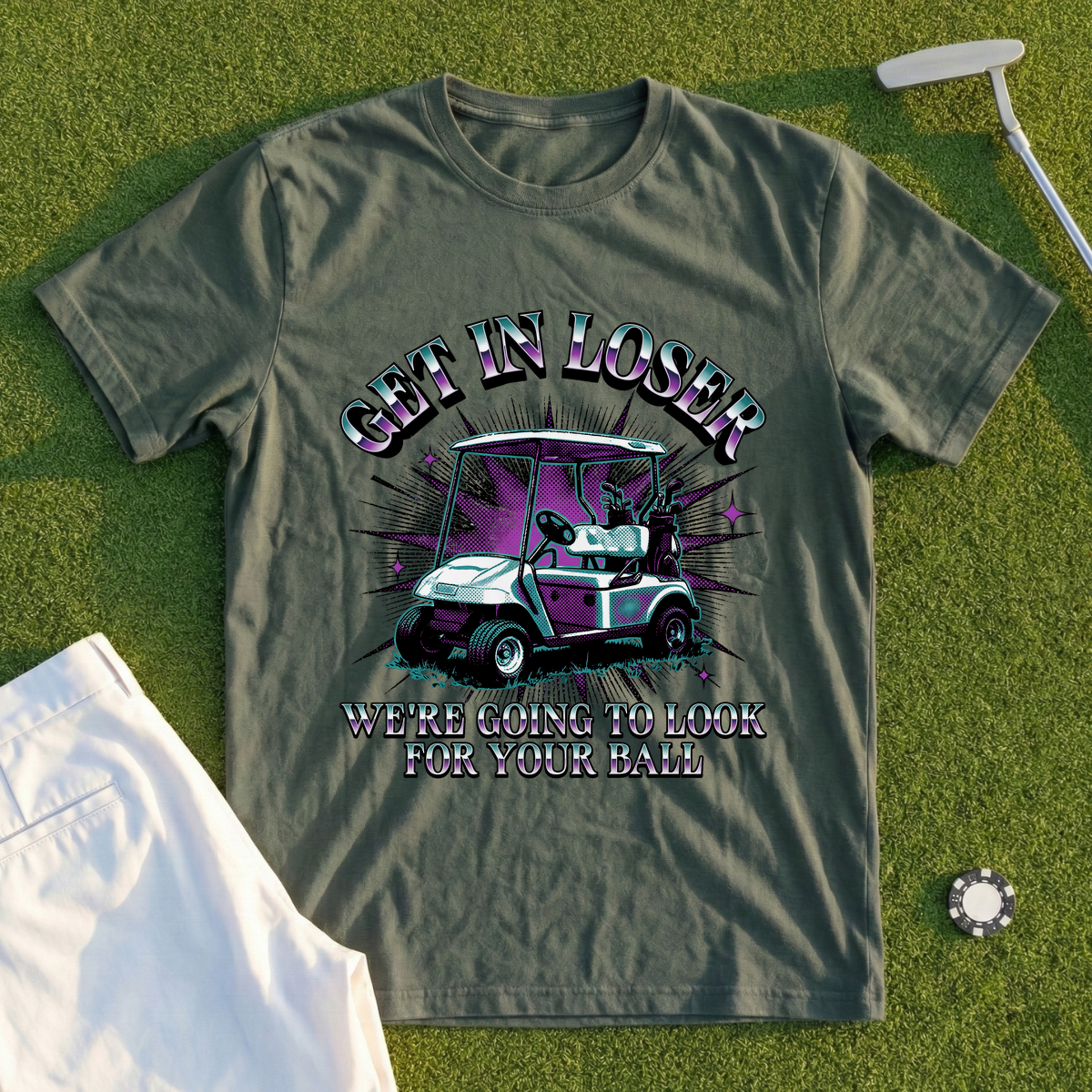 Get In Loser 90s Chrome Tee