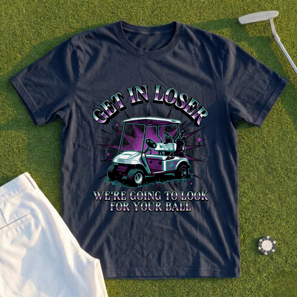 Get In Loser 90s Chrome Tee