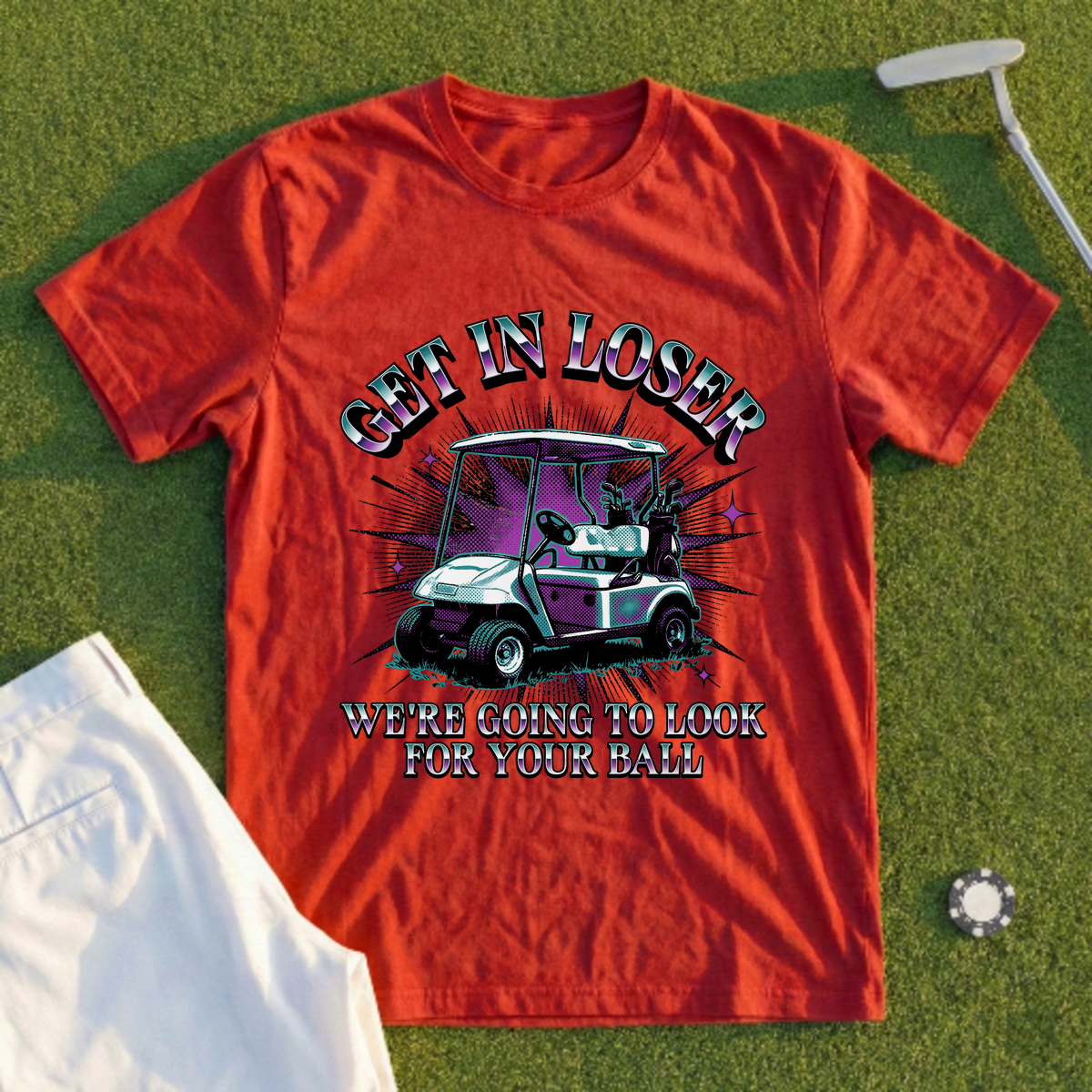 Get In Loser 90s Chrome Tee