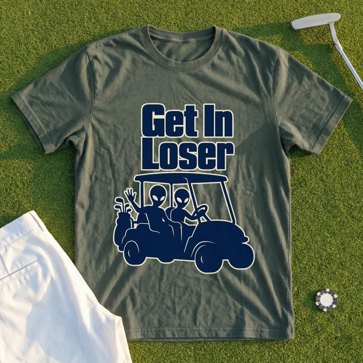 Get In Loser, Alien Cart (alt take) Tee