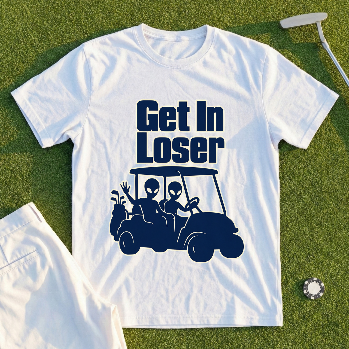 Get In Loser, Alien Cart (alt take) Tee