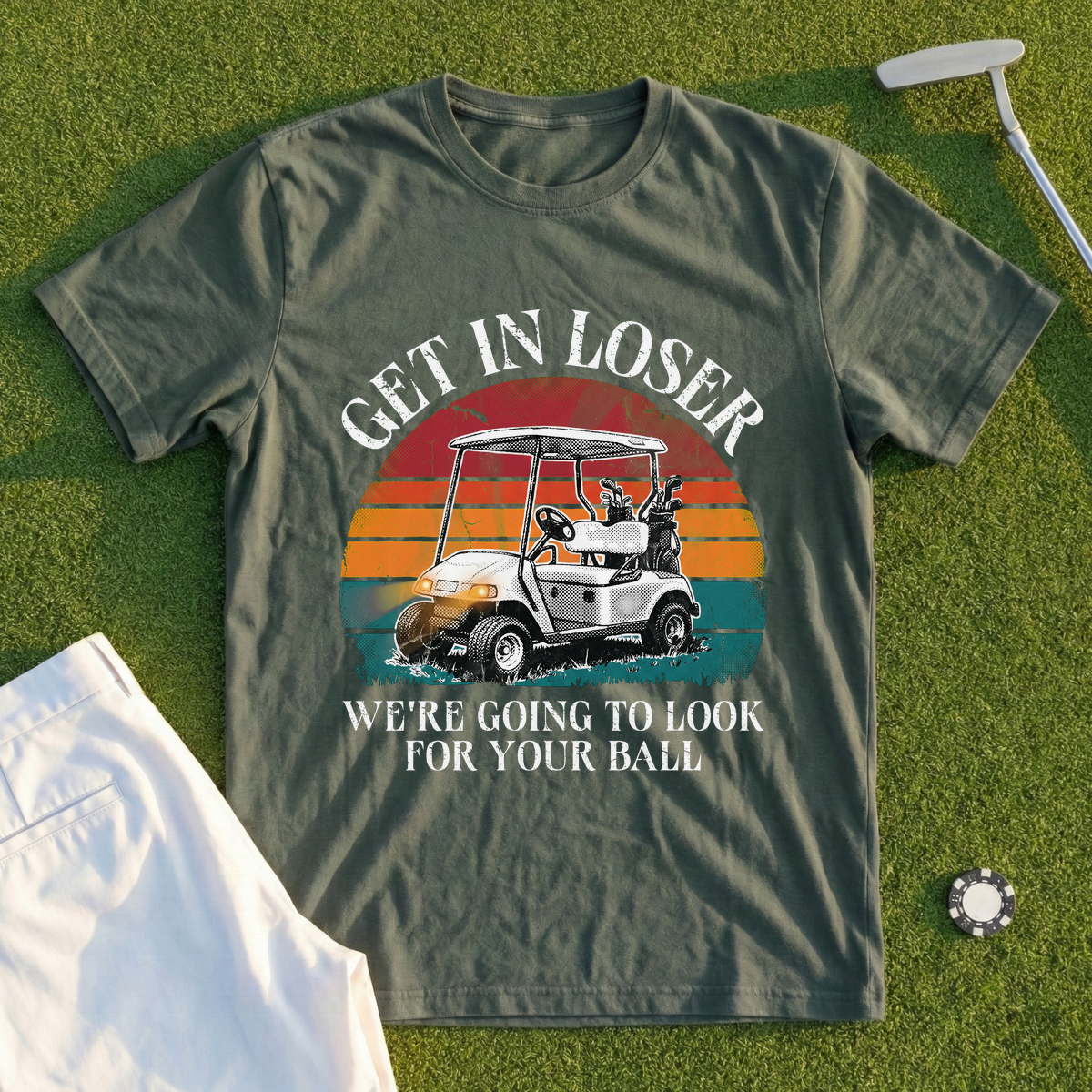 Get In Loser Hotter Sunset Tee