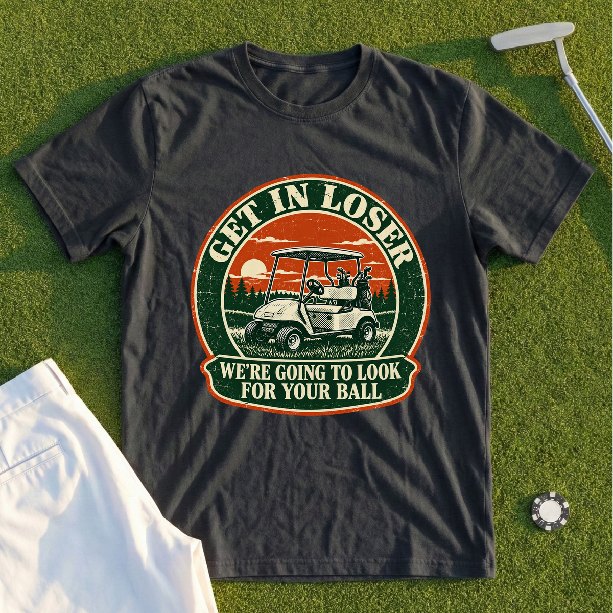 Get In Loser Ranger Badge Tee