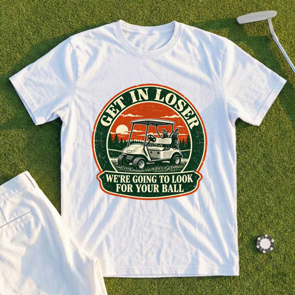 Get In Loser Ranger Badge Tee