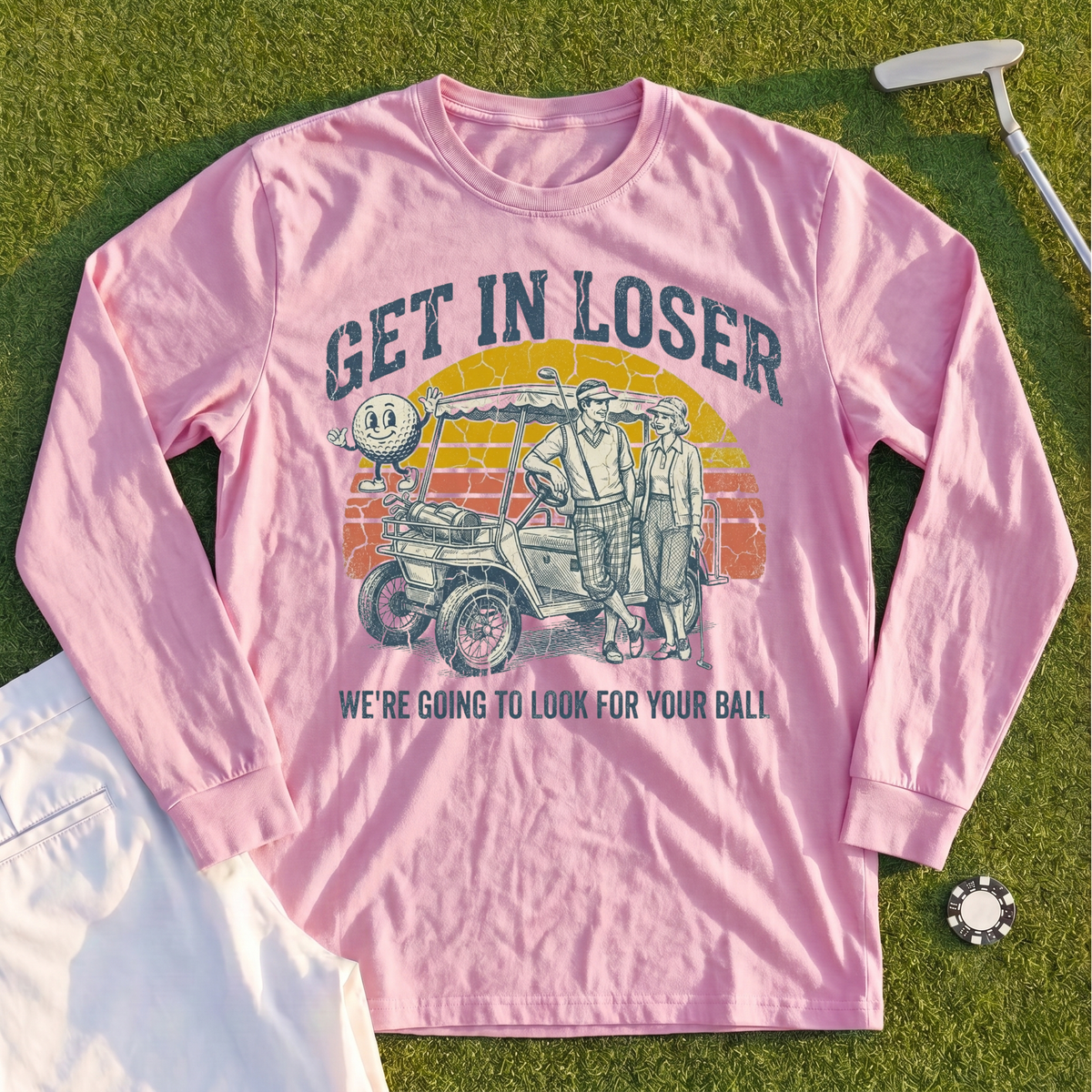 Get In Loser Retro Long Sleeve Tee