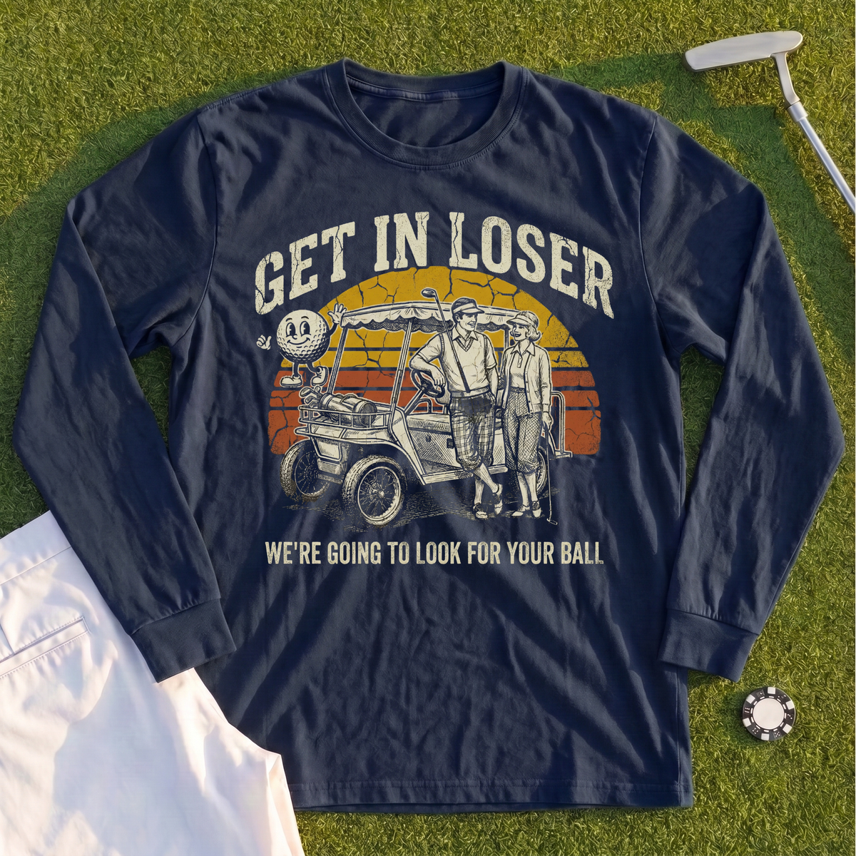 Get In Loser Retro Long Sleeve Tee