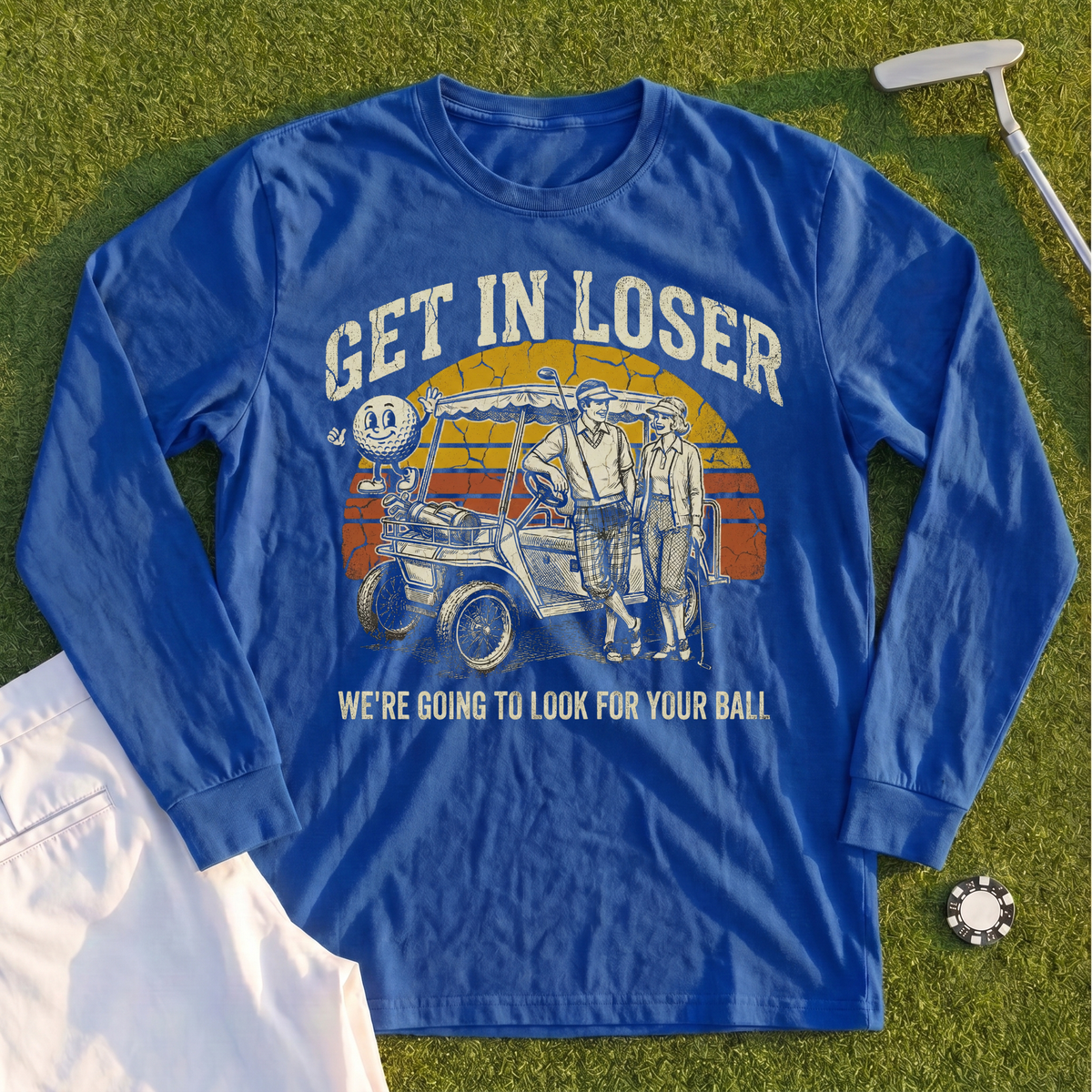 Get In Loser Retro Long Sleeve Tee