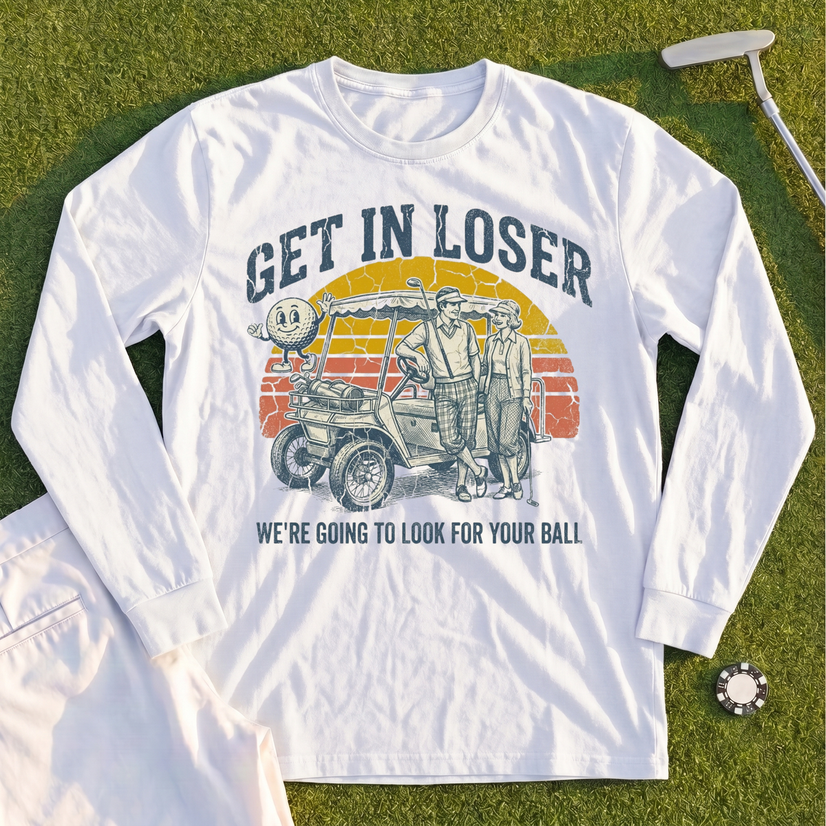Get In Loser Retro Long Sleeve Tee