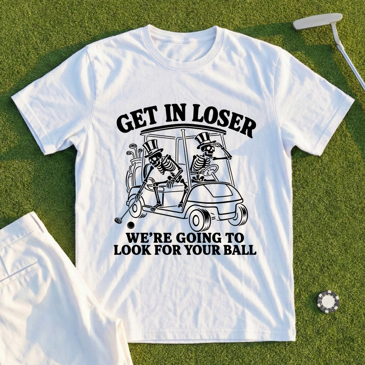 Get In Loser Skeletons Tee