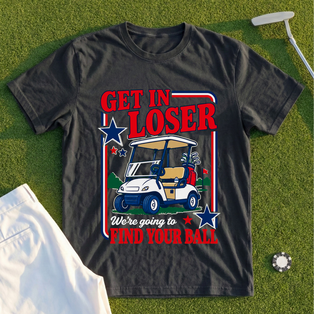 Get In Loser Stars And Stripes Tee