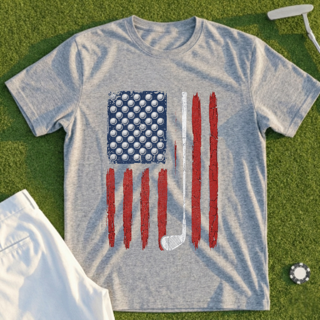 Golf Ball Stars Flag Tee