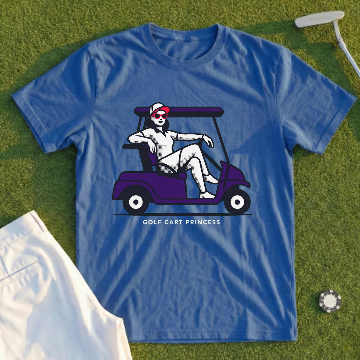 Golf Cart Princess Attitude Tee