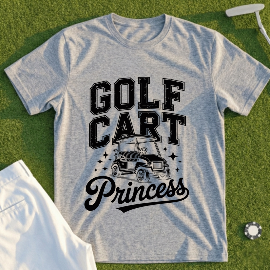 Golf Cart Princess Varsity Tee