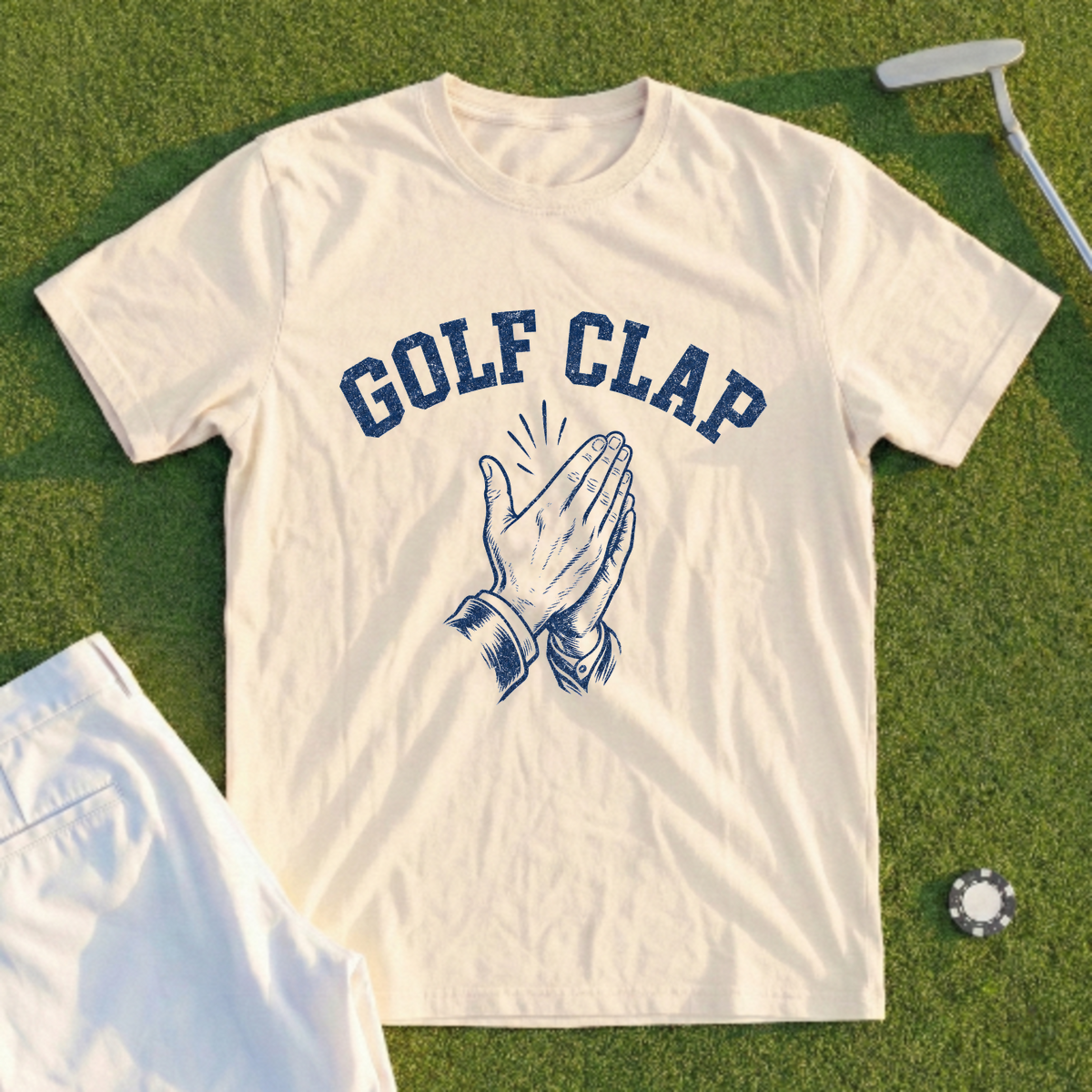 Golf Clap, Solid Block Letters Tee