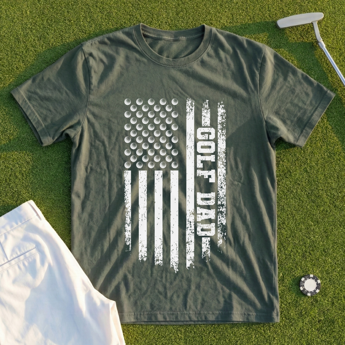 Golf Dad Flag Tee