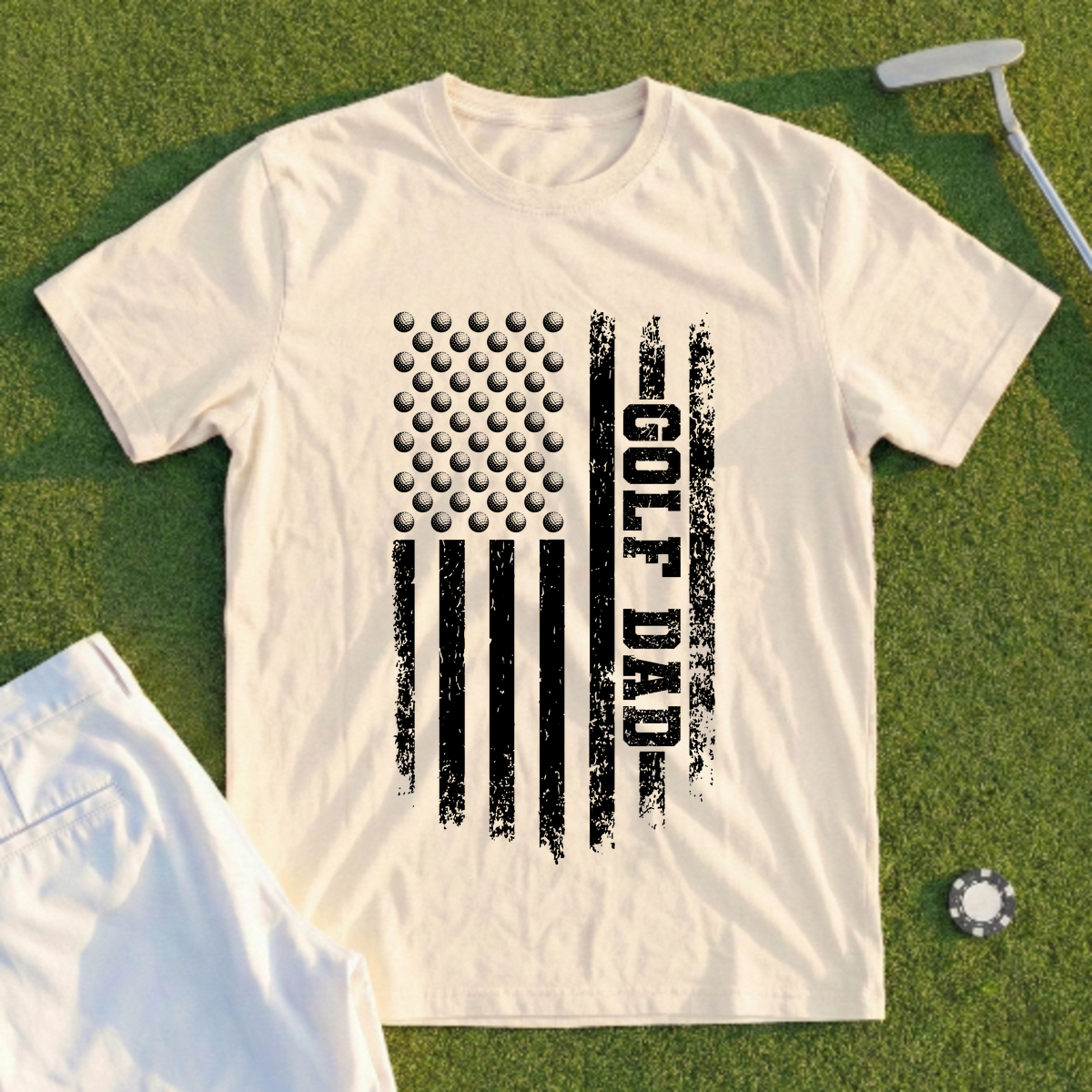 Golf Dad Flag Tee
