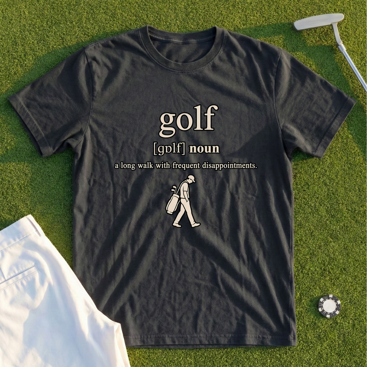 Golf Definition, Walking Silhouette Tee