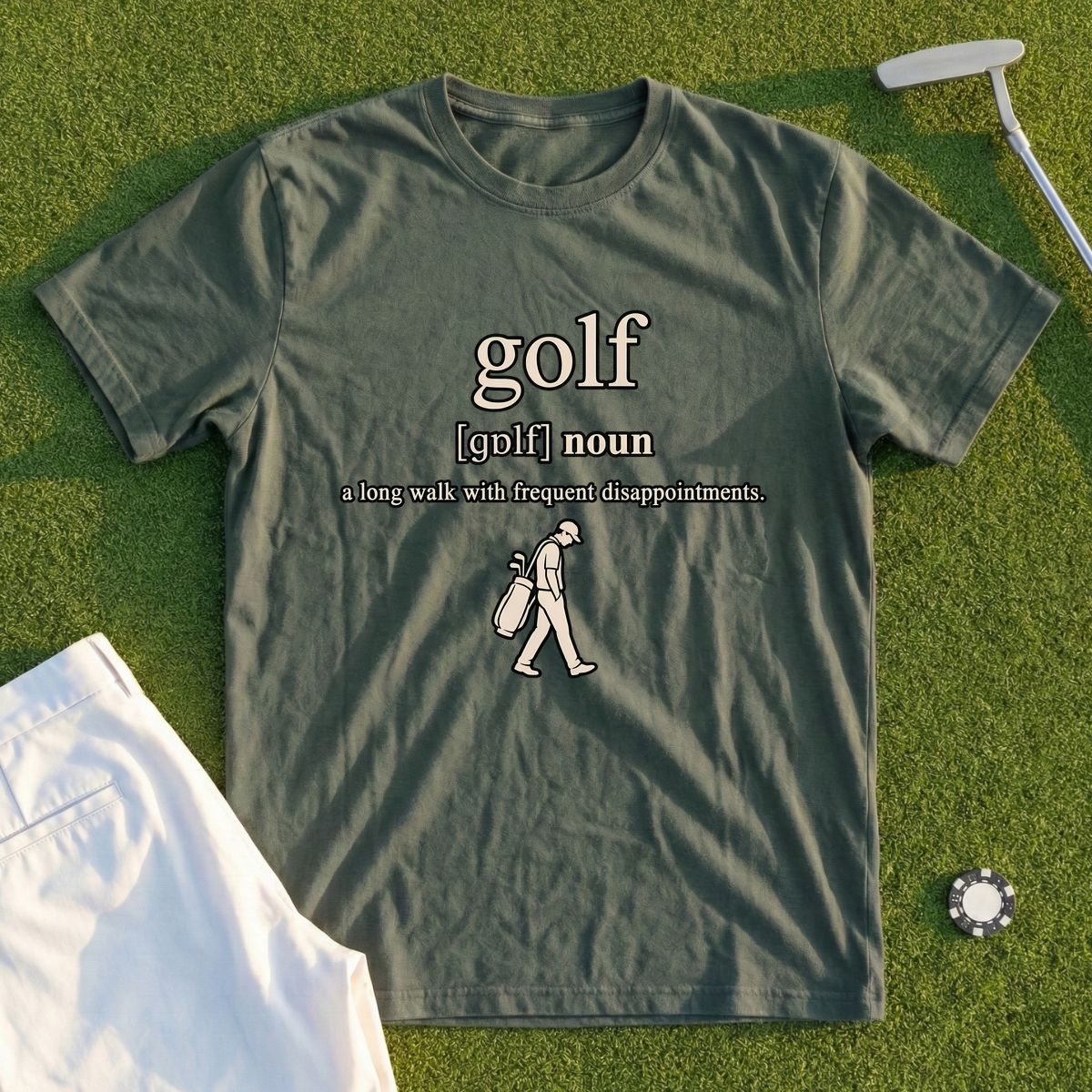 Golf Definition, Walking Silhouette Tee