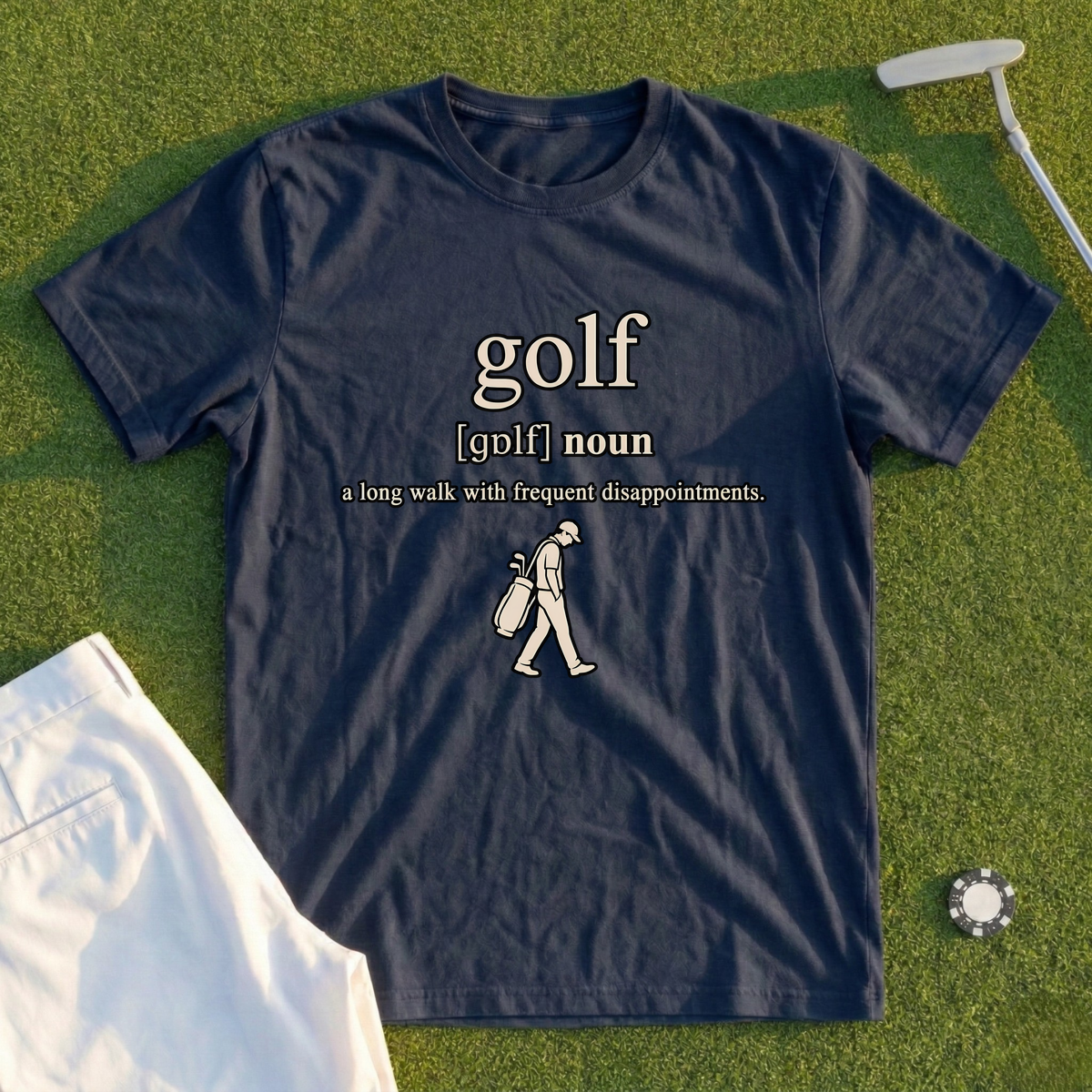 Golf Definition, Walking Silhouette Tee