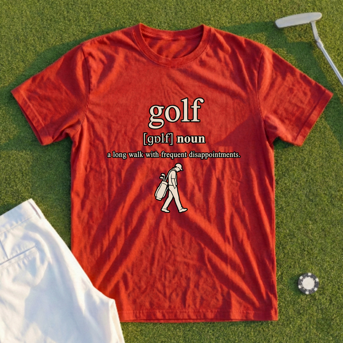 Golf Definition, Walking Silhouette Tee
