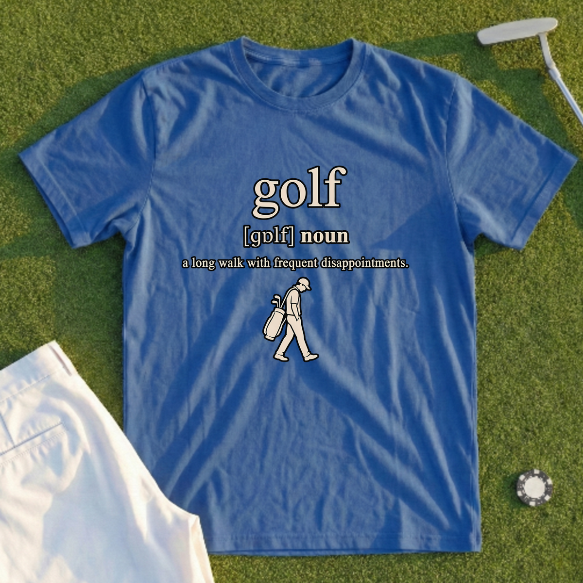 Golf Definition, Walking Silhouette Tee