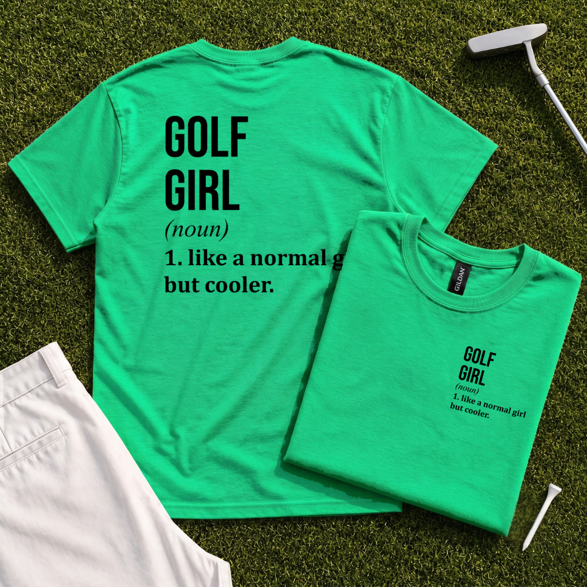 Golf Girl Back Print Tee
