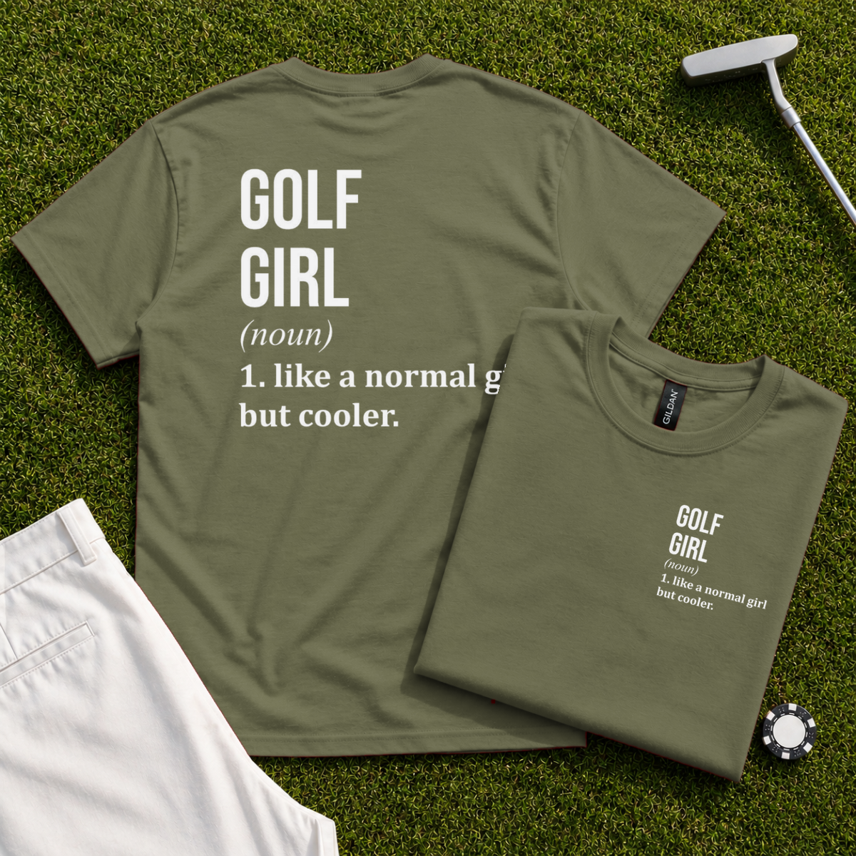 Golf Girl Back Print Tee