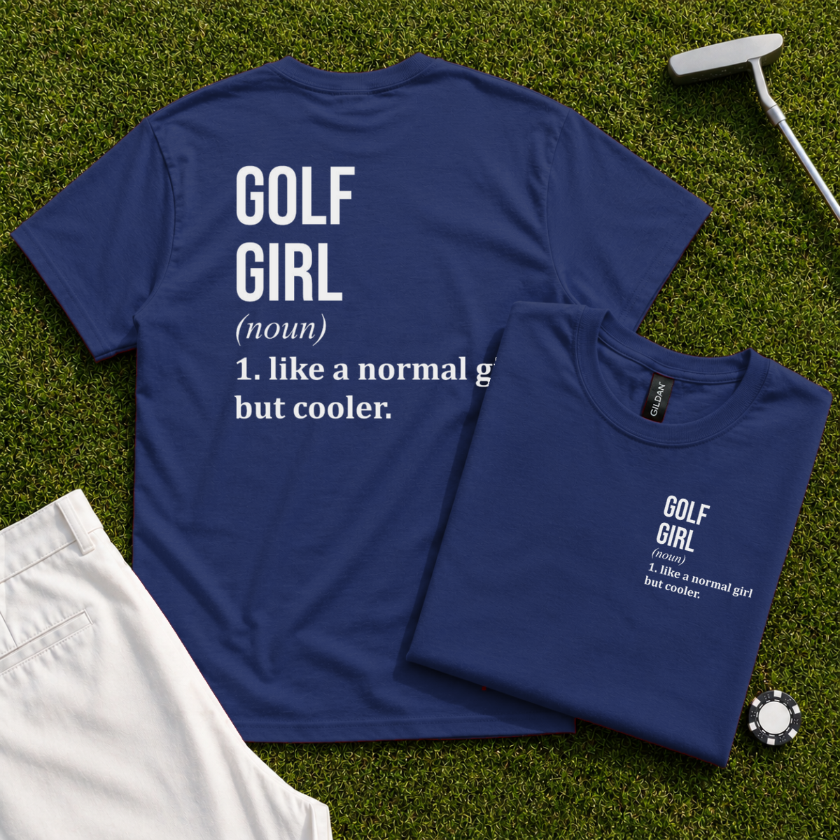Golf Girl Back Print Tee