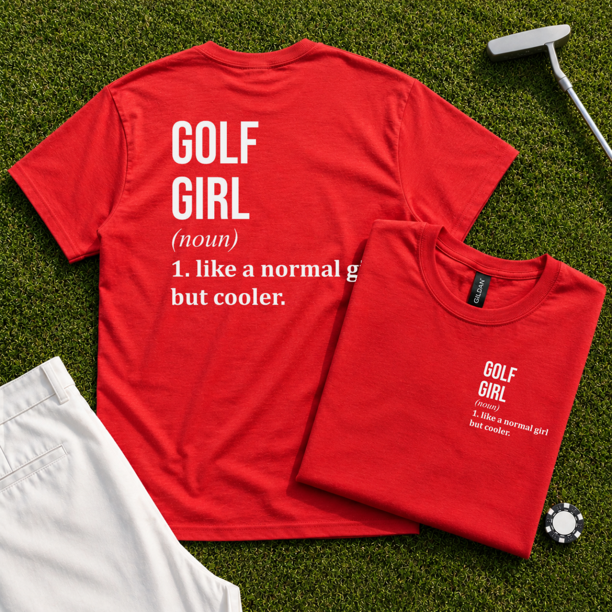 Golf Girl Back Print Tee