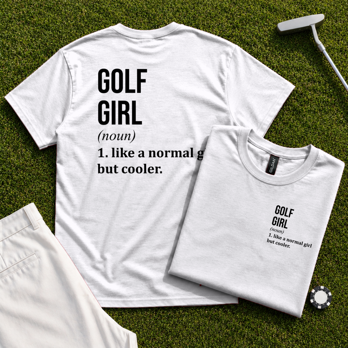 Golf Girl Back Print Tee