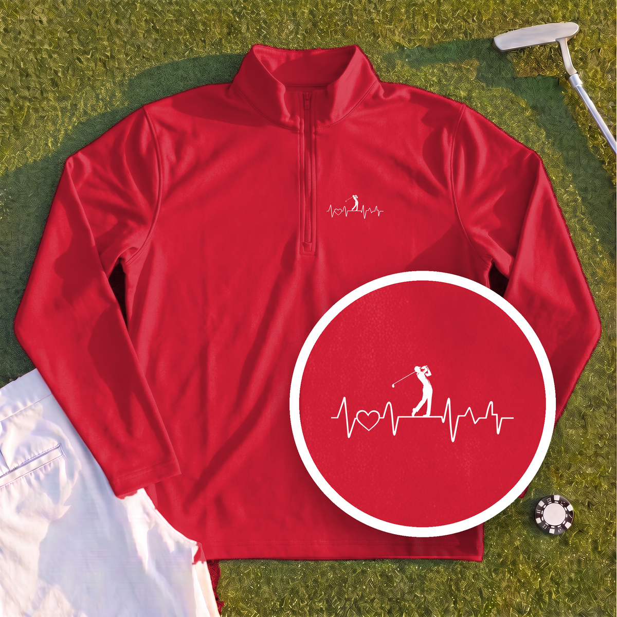 Golf Heartbeat Line Quarter Zip