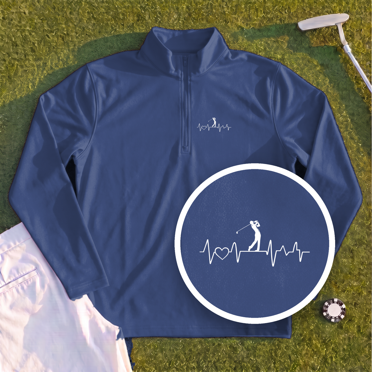 Golf Heartbeat Line Quarter Zip