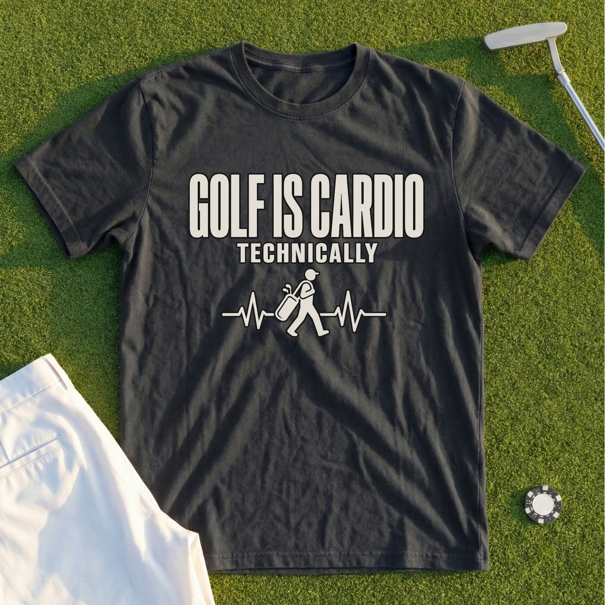 Golf Is Cardio, Pulse Line Walker Tee