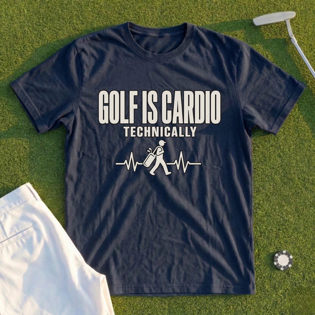 Golf Is Cardio, Pulse Line Walker Tee
