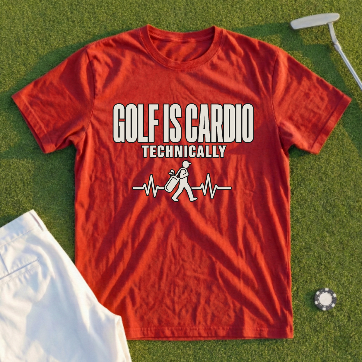 Golf Is Cardio, Pulse Line Walker Tee