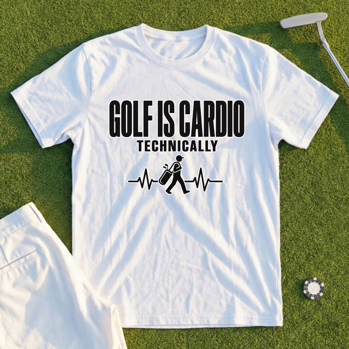Golf Is Cardio, Pulse Line Walker Tee