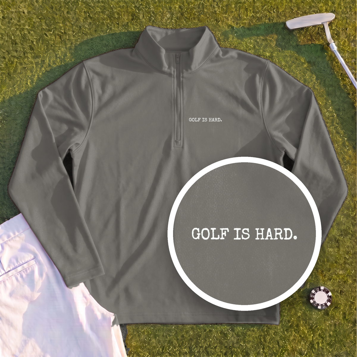 Golf Is Hard Quarter Zip
