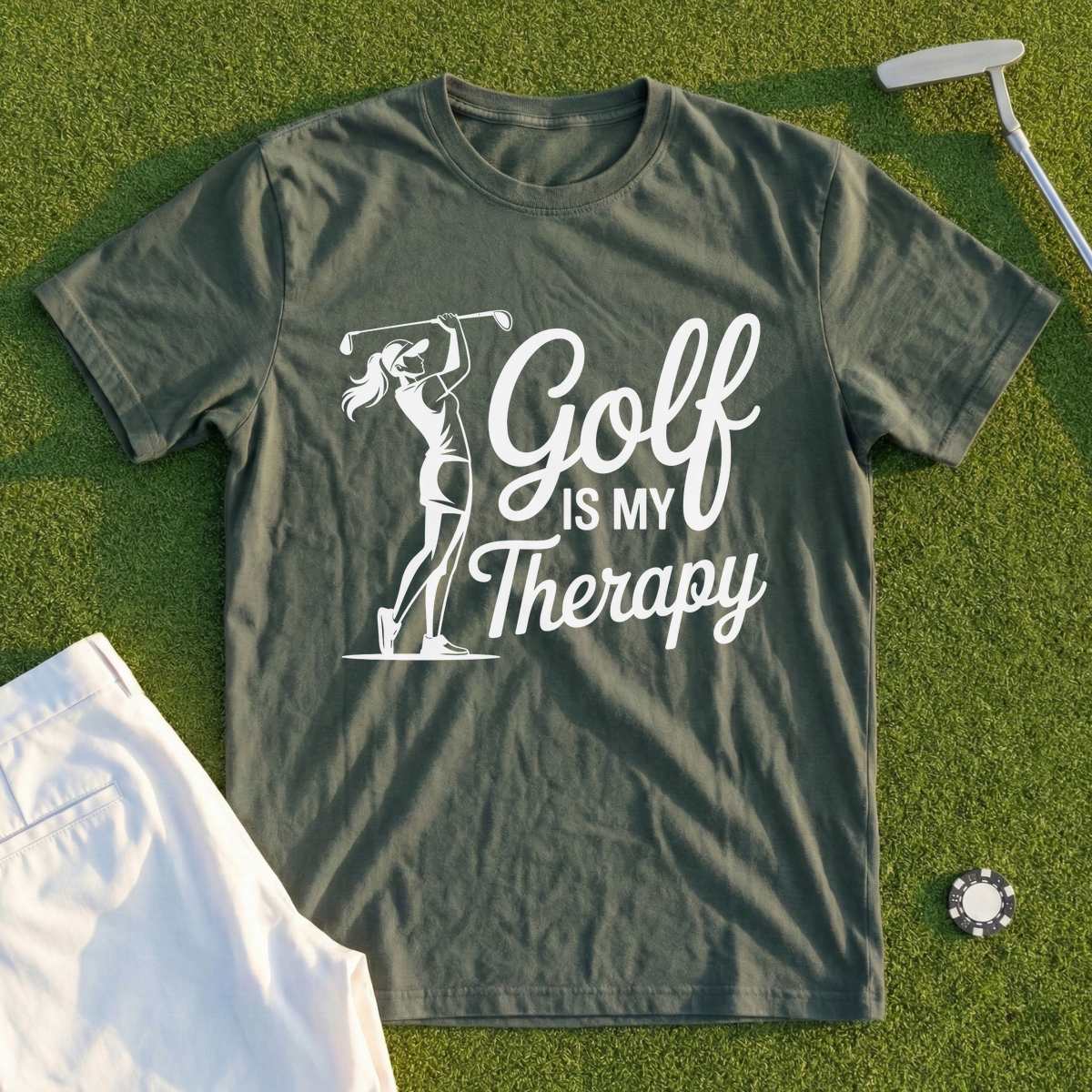 Golf Is My Therapy Tee