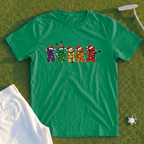Golf Swing Bears Christmas Lights Tee