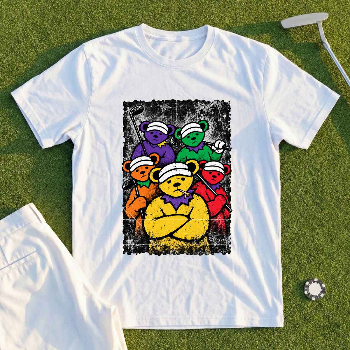 Golf Swing Bears Gang Portrait Tee