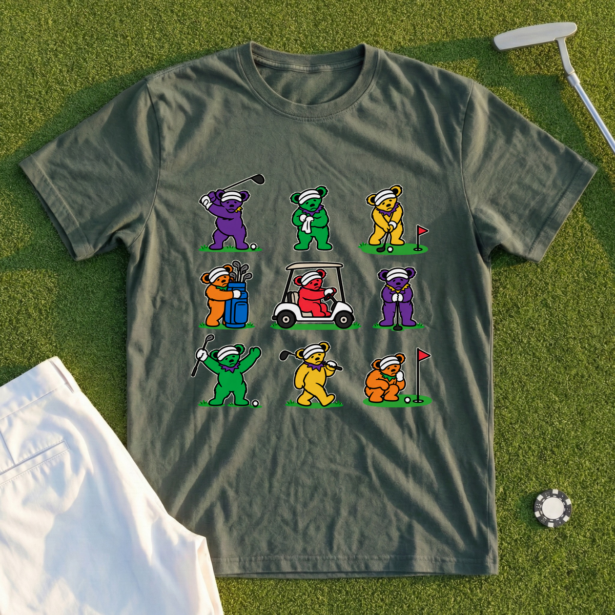 Golf Swing Bears Golf Grid Tee