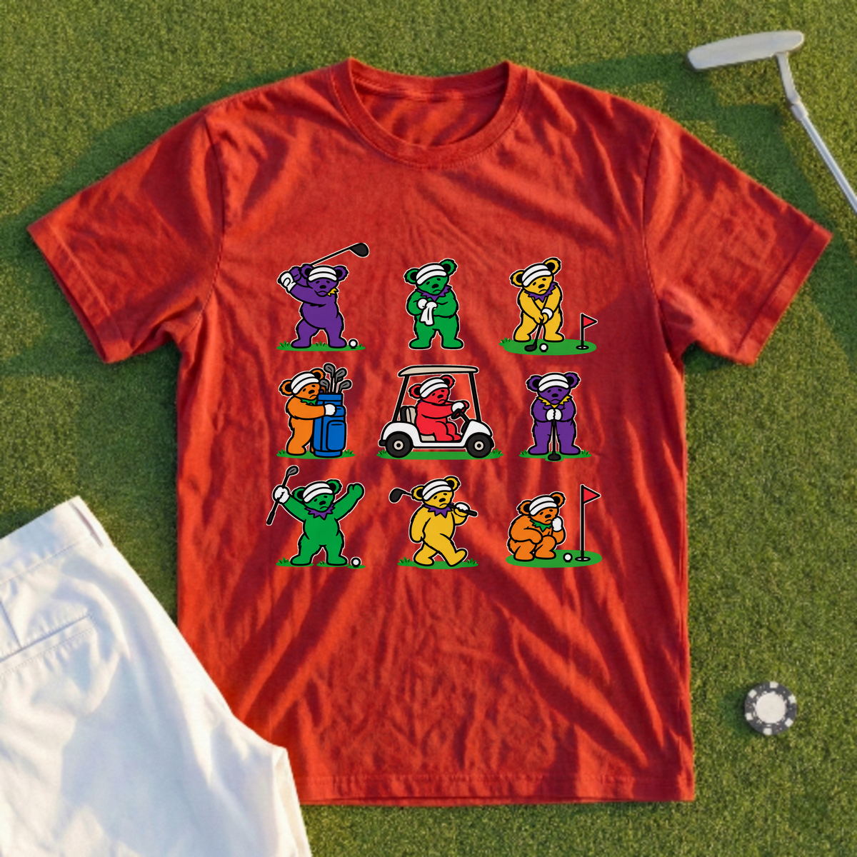 Golf Swing Bears Golf Grid Tee