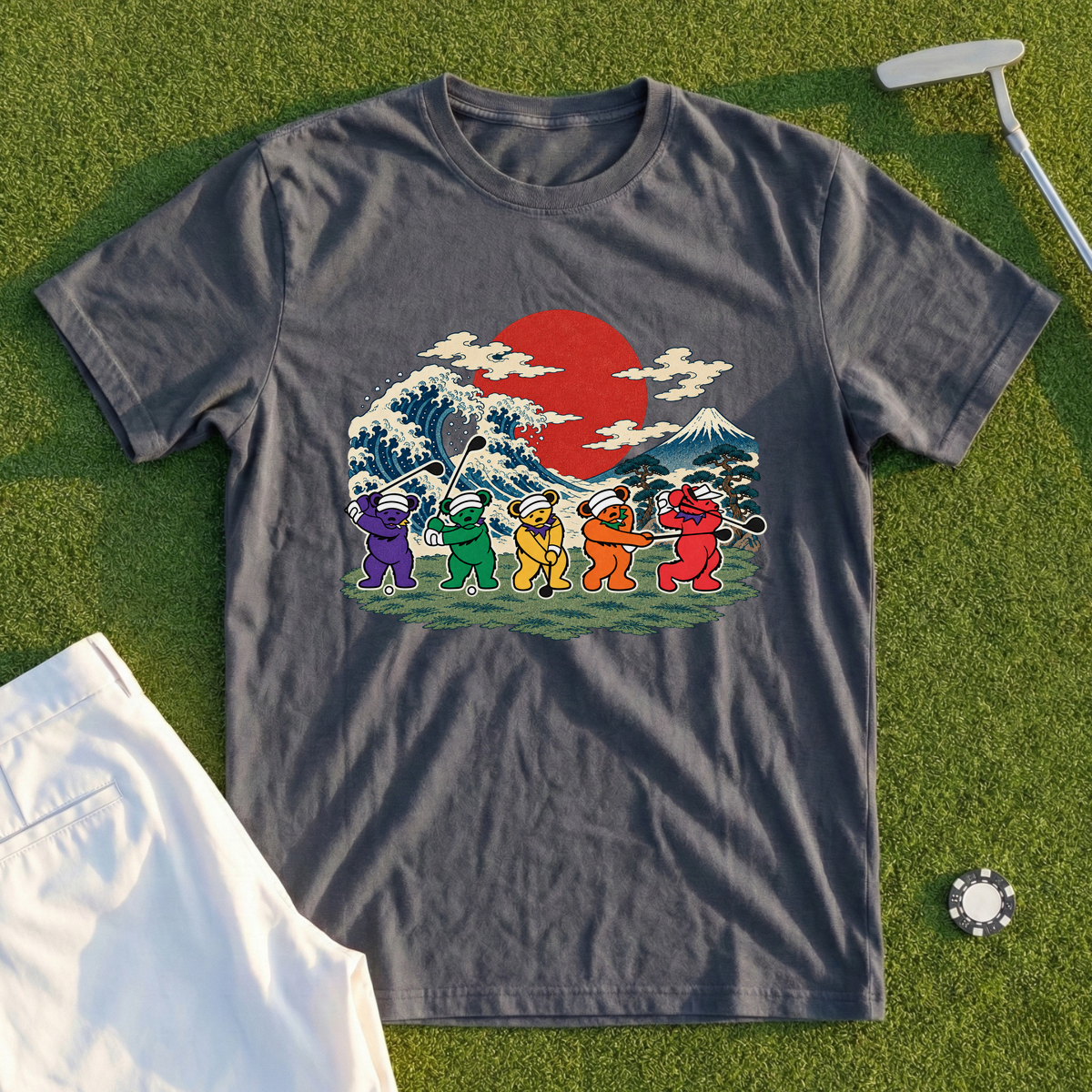 Golf Swing Bears Great Wave Tee