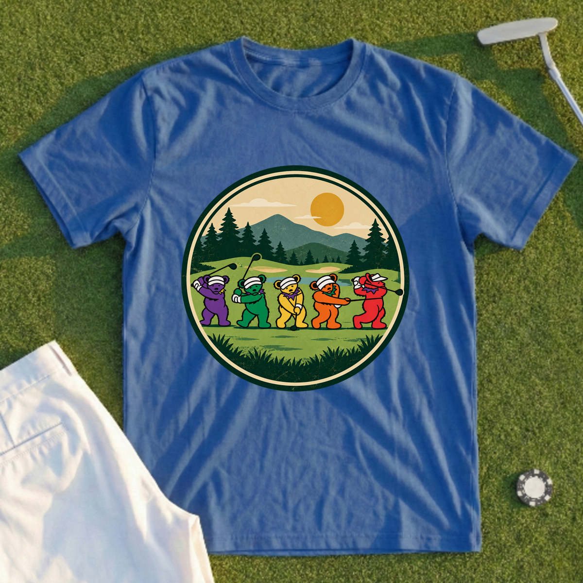 Golf Swing Bears Park Badge Tee