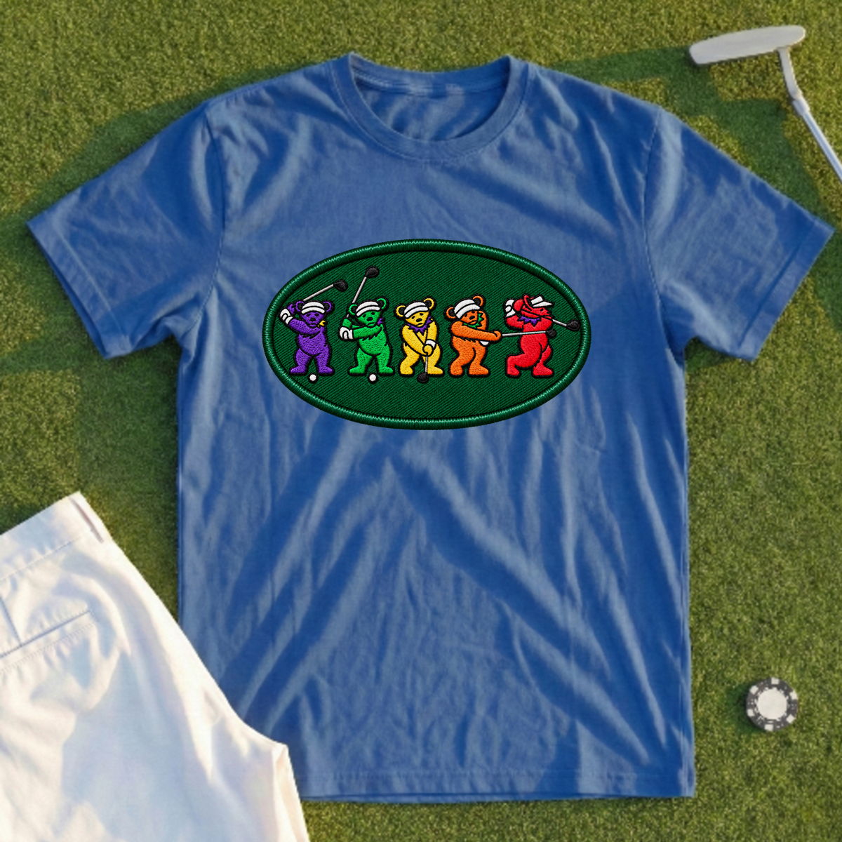 Golf Swing Bears Patch Tee