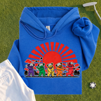 Golf Swing Bears Red Sun Hoodie