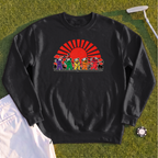 Golf Swing Bears Red Sun Sweatshirt